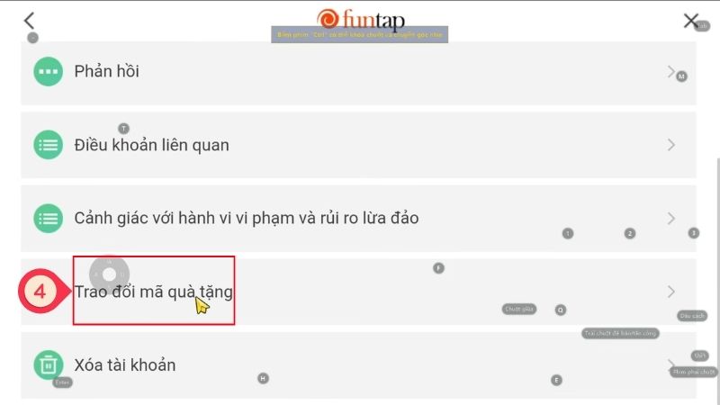 Chọn Trao đổi mã quà tặng. Chọn Trao đổi mã quà tặng.