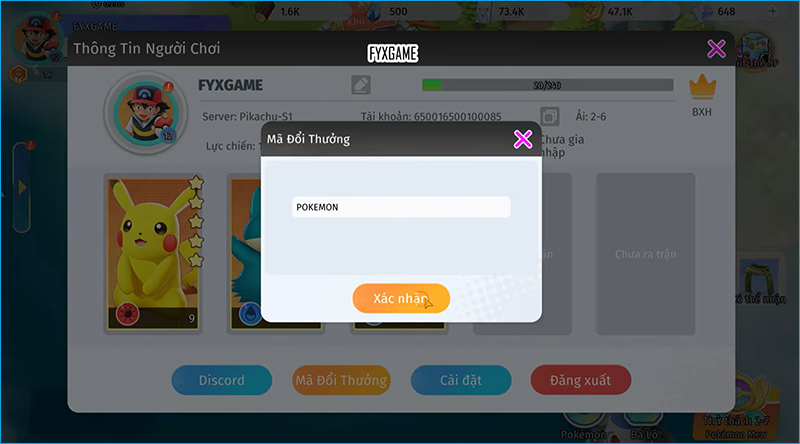 Nhập chính xác giftcode vào ô trống rồi nhấn Xác nhận Nhập chính xác giftcode vào ô trống rồi nhấn Xác nhận