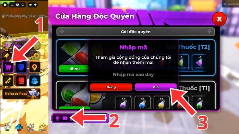 Cách nhập code Cách nhập code