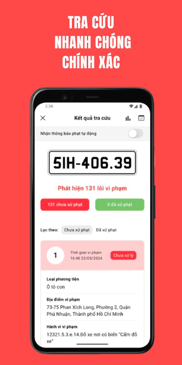 Tra cứu phạt nguội nhanh chóng và chính xác Tra cứu phạt nguội nhanh chóng và chính xác