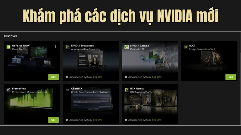 Khám phá các dịch vụ NVIDIA mới Khám phá các dịch vụ NVIDIA mới