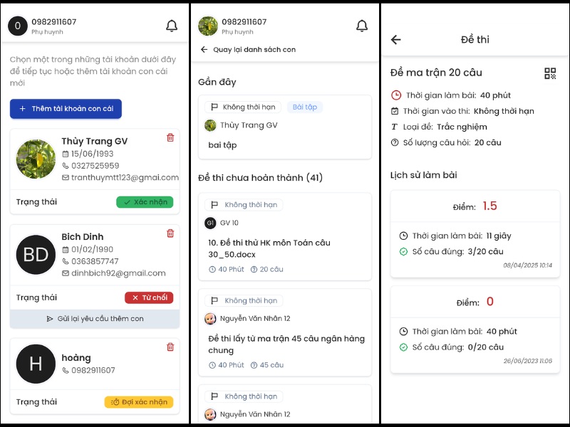 Azota Parent - Ứng dụng d&agrave;nh cho phụ huynh