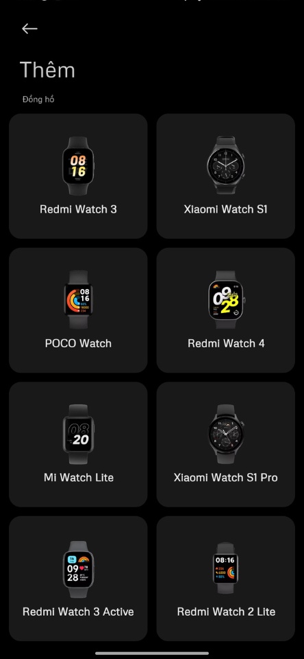 Kết nối các đồng hồ thông minh, vòng đeo tay thông minh của Xiaomi, Redmi và Poco với điện thoại. 