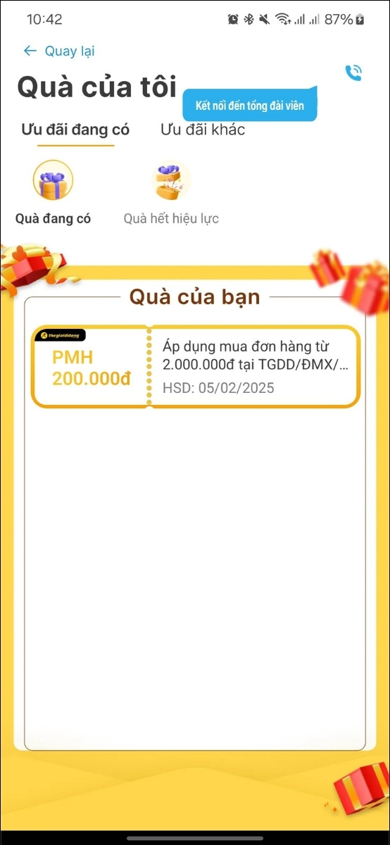 Quản l&yacute; qu&agrave; tặng, phiếu mua h&agrave;ng