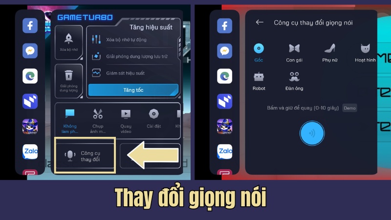 Thay đổi giọng n&oacute;i trong game