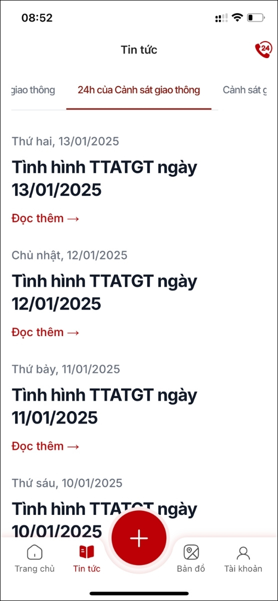 Cập nhật tình hình giao thông (điểm ùn tắc) Cập nhật tình hình giao thông (điểm ùn tắc)