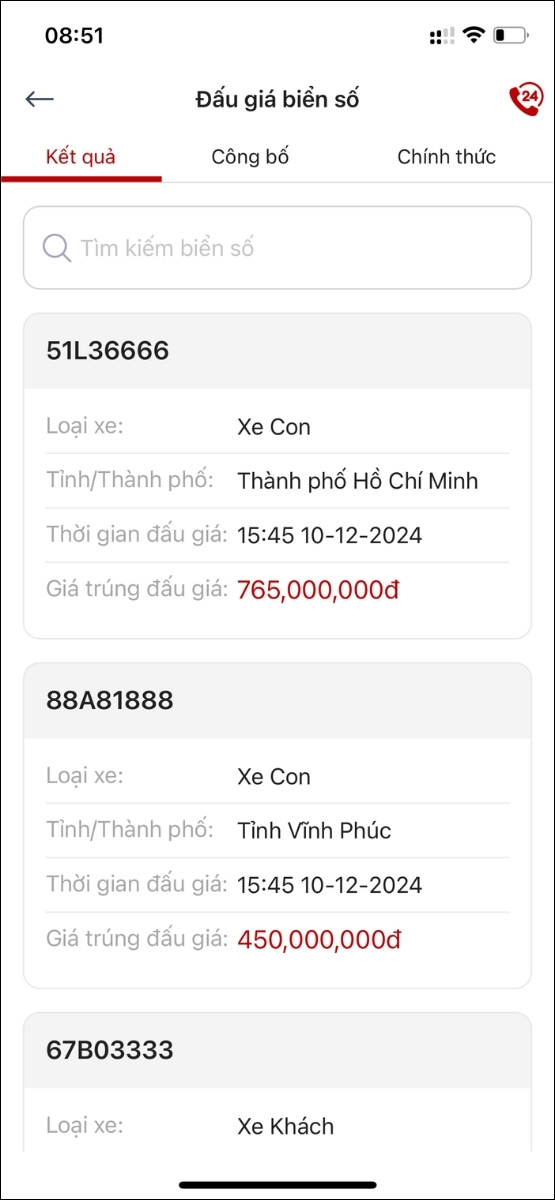 Đấu giá biển số Đấu giá biển số