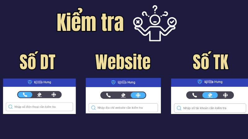 Kiểm tra số điện thoại, website, số t&agrave;i khoản c&oacute; dấu hiệu lừa đảo