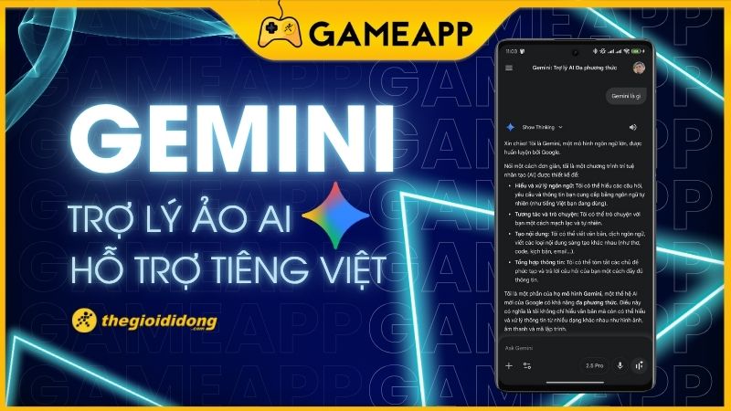 Ứng dụng Gemini, trợ l&yacute; AI thế hệ mới do Google