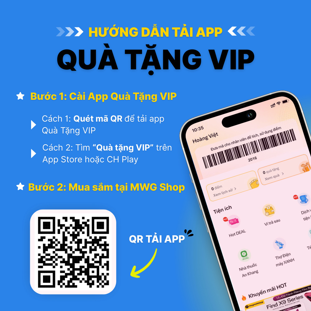 * Tải app Qu&agrave; Tặng VIP ngay để v&agrave;o MWG SHOP săn h&agrave;ng si&ecirc;u sốc!