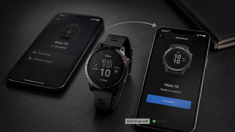 Kết nối đồng hồ Garmin với điện thoại mới Kết nối đồng hồ Garmin với điện thoại mới