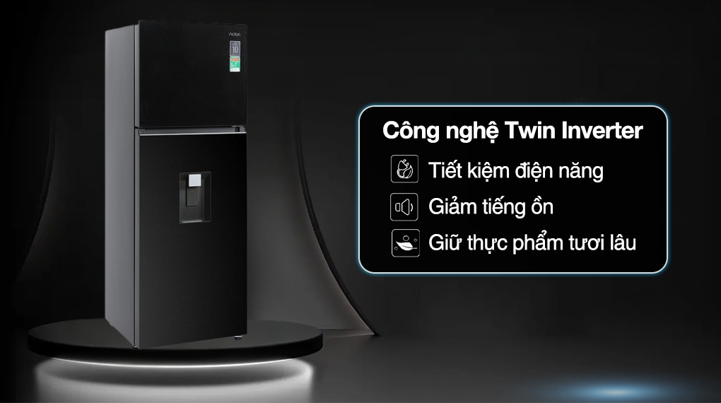 Tủ lạnh Aqua Inverter 236 lít AQR-T265FA(WFB) công nghệ Twin Inverter và diệt khuẩn DEO Fresh