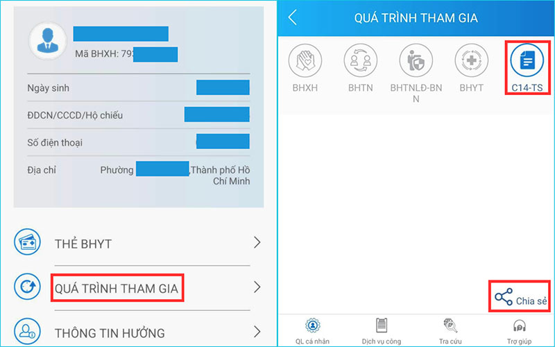 Hướng dẫn lấy Mẫu C14-TS qua ứng dụng VssID