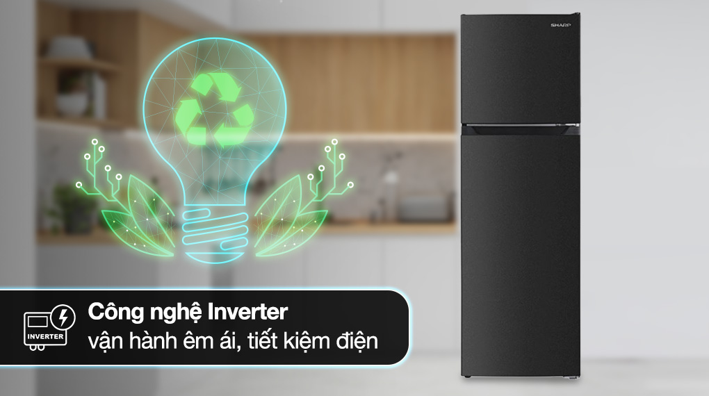 Tủ lạnh Sharp Inverter 247 lít SJ-X270V-DG công nghệ Inverter và bộ lọc khử mùi hiệu quả