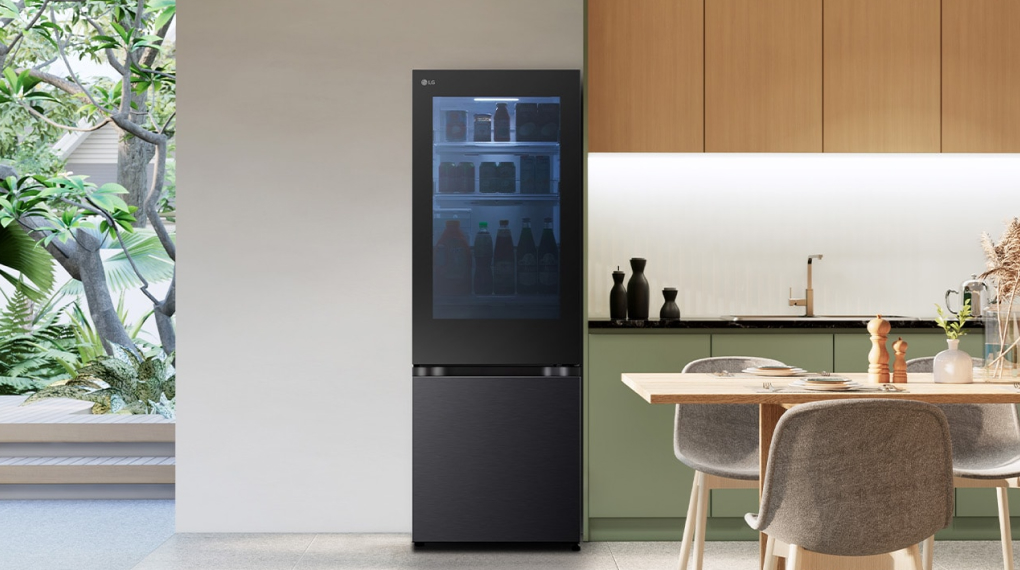 Tủ lạnh LG InstaView 340 lít Ngăn đá dưới gõ 2 lần sáng đèn có ngăn đông mềm Fresh Converter Tủ lạnh LG InstaView 340 lít Ngăn đá dưới gõ 2 lần sáng đèn có ngăn đông mềm Fresh Converter
