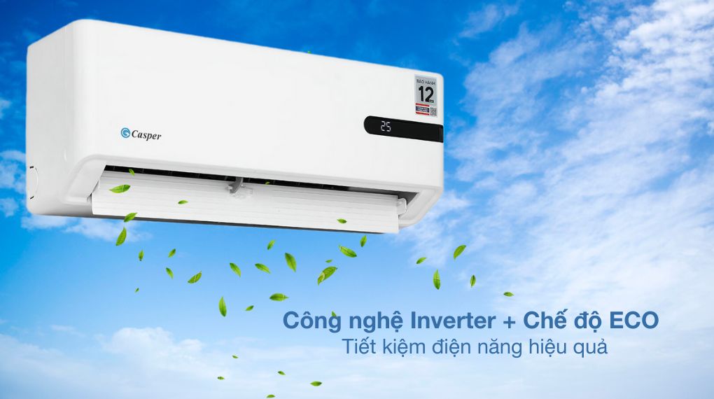 Máy lạnh Casper Inverter 12000 BTU GC-12IB36 công suất 12000 BTU, tiết kiệm điện Eco