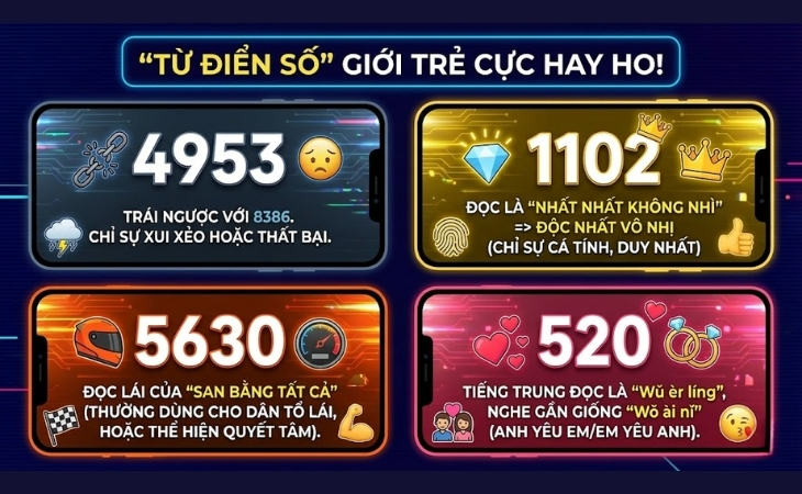 Bên cạnh 8386, còn rất nhiều con số mang ý nghĩa rất thú vị Bên cạnh 8386, còn rất nhiều con số mang ý nghĩa rất thú vị