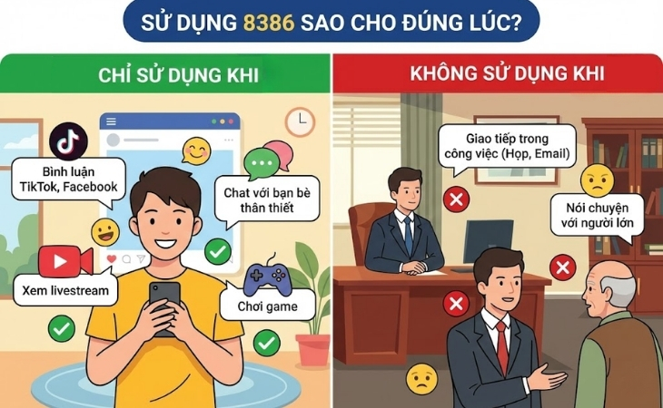 Sử dụng từ 8386 đúng ngữ cảnh để tạo sự thoải mái trong giao tiếp Sử dụng từ 8386 đúng ngữ cảnh để tạo sự thoải mái trong giao tiếp
