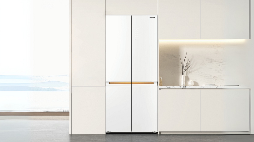 Tủ lạnh Toshiba Multi Door 535 lít dòng Japandi lắp âm ngăn đông sâu -30 độ C làm đá tự động
