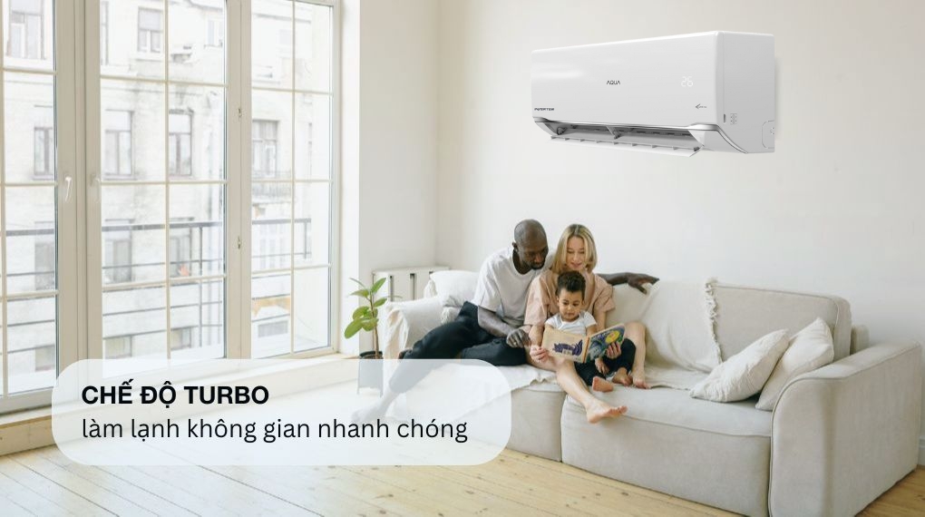 Máy lạnh Aqua 2.5 HP - 24.000 BTU công suất cực đại cho diện tích 30-40m2