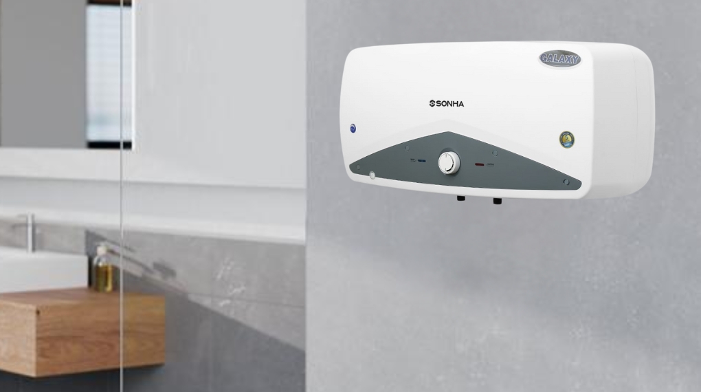 Bình nước nóng Sơn Hà Galaxy 30 lít S30NG thiết kế ngang phù hợp gia đình 3-5 thành viên