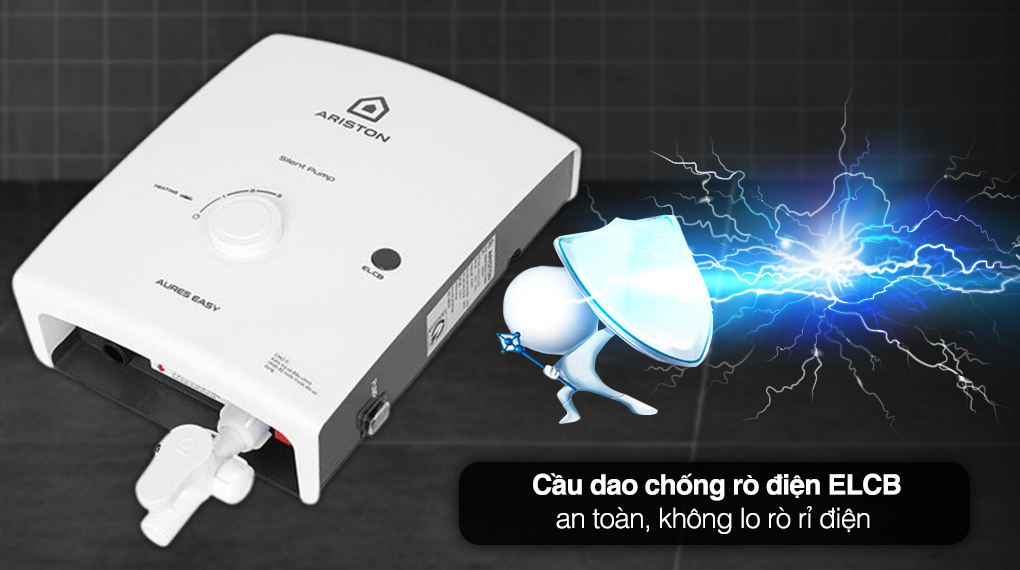 Máy nước nóng trực tiếp Ariston 4500W AURES EASY 4.5P 3S thiết kế siêu mỏng tích hợp bơm trợ lực và cầu dao ELCB Máy nước nóng trực tiếp Ariston 4500W AURES EASY 4.5P 3S thiết kế siêu mỏng tích hợp bơm trợ lực và cầu dao ELCB