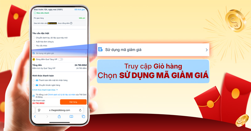 C&aacute;c bước sử dụng phiếu mua h&agrave;ng (PMH):