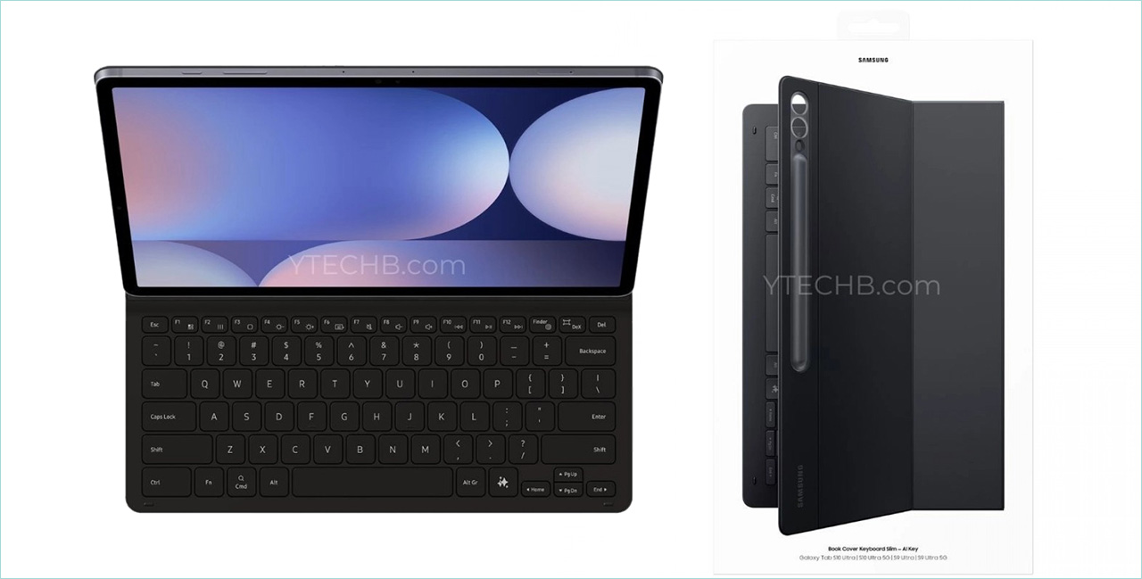 Galaxy Book Cover Keyboard mới trên Galaxy Tab S10 series sẽ có nút kích hoạt Galaxy AI