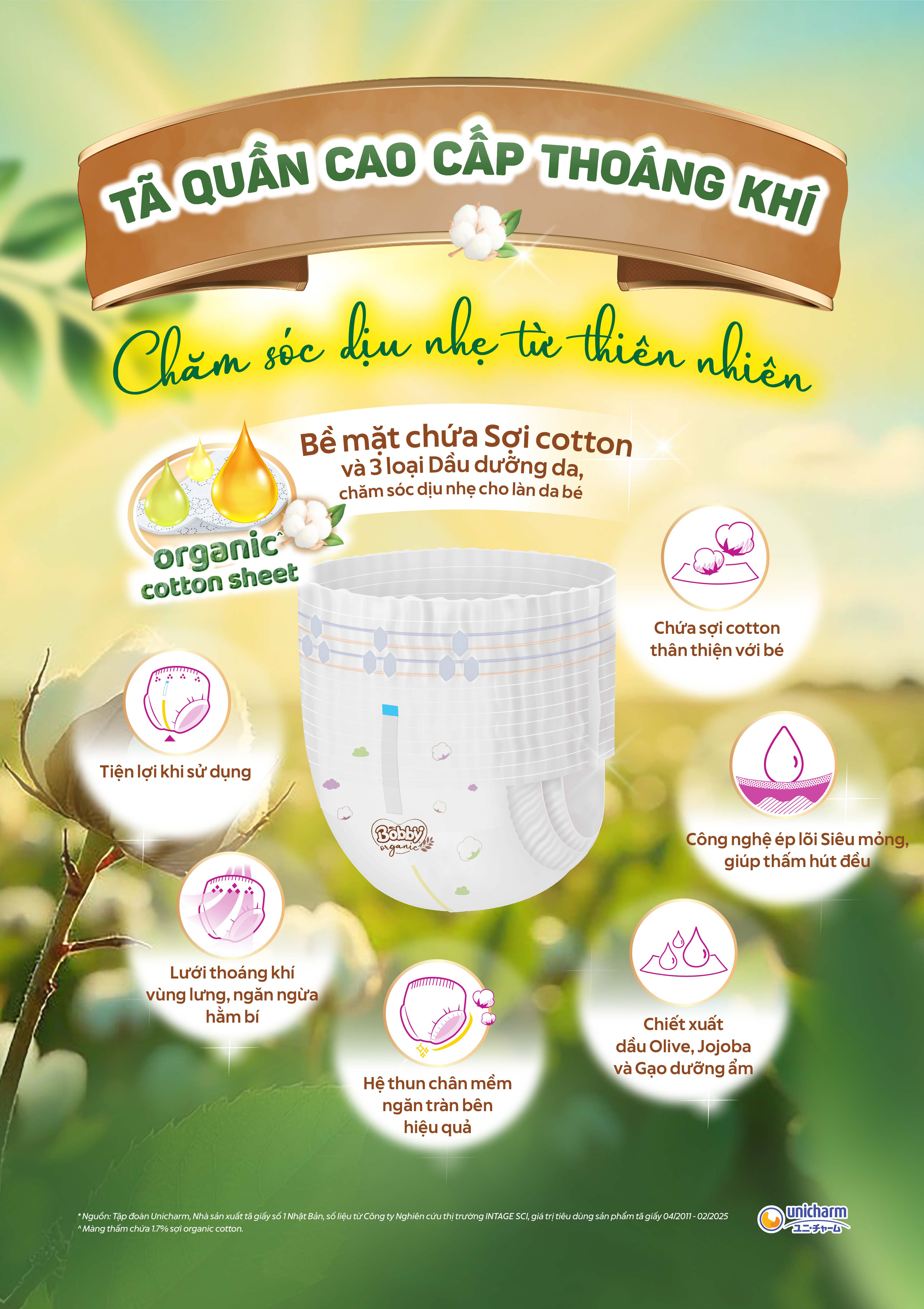 Tã quần Bobby Organic