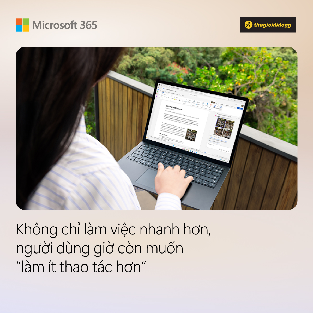 Người dùng giờ còn muốn làm ít hơn nhờ có Microsoft 365 Người dùng giờ còn muốn làm ít hơn nhờ có Microsoft 365