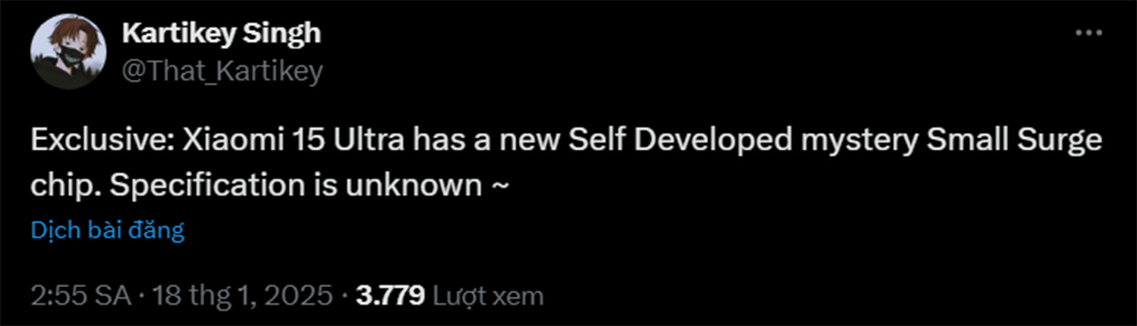 Leaker That Kartikey đã hé lộ tin đồn này trên X/Twitter.