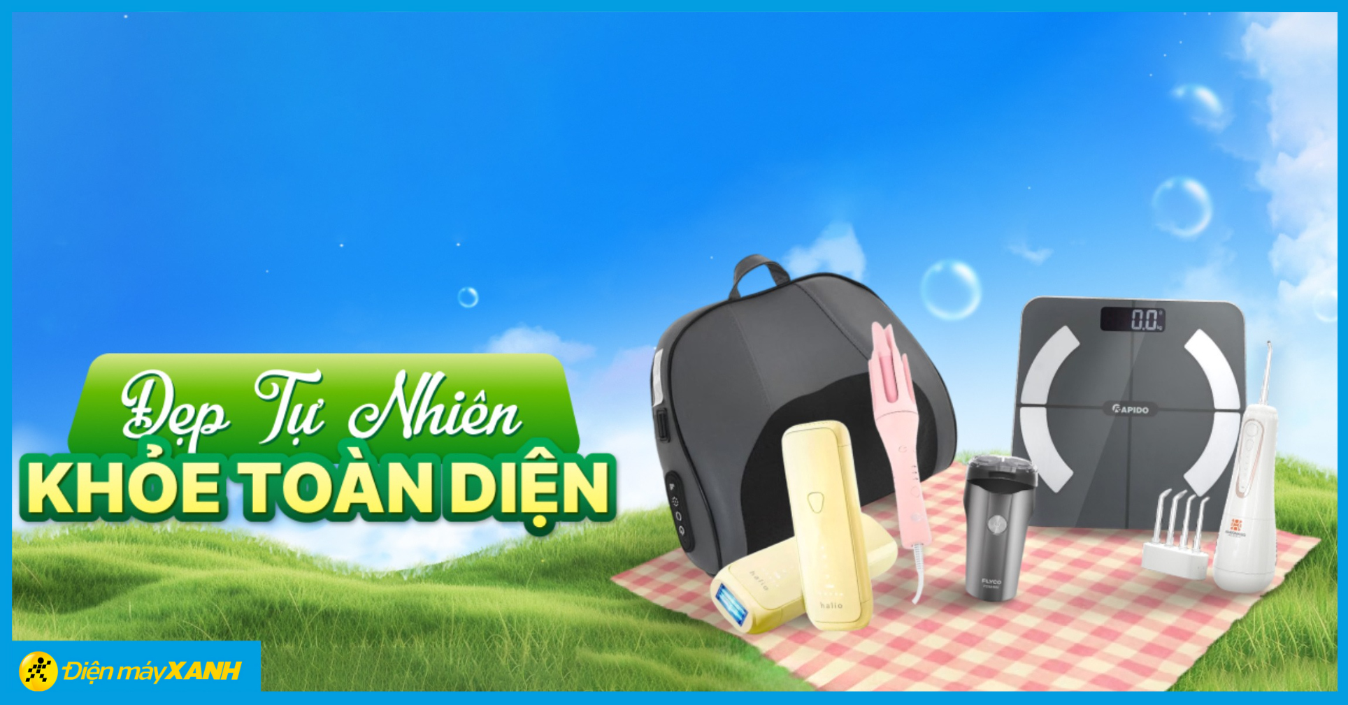 Đẹp xinh - Deal xịn: Săn sale thiết bị l&agrave;m đẹp, sức khỏe ch&iacute;nh h&atilde;ng giảm s&acirc;u tại Điện m&aacute;y XANH!