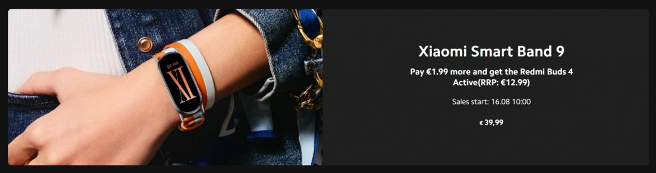 Thông tin về giá và ngày mở bán tại của Xiaomi Smart Band 9 tại Hà Lan