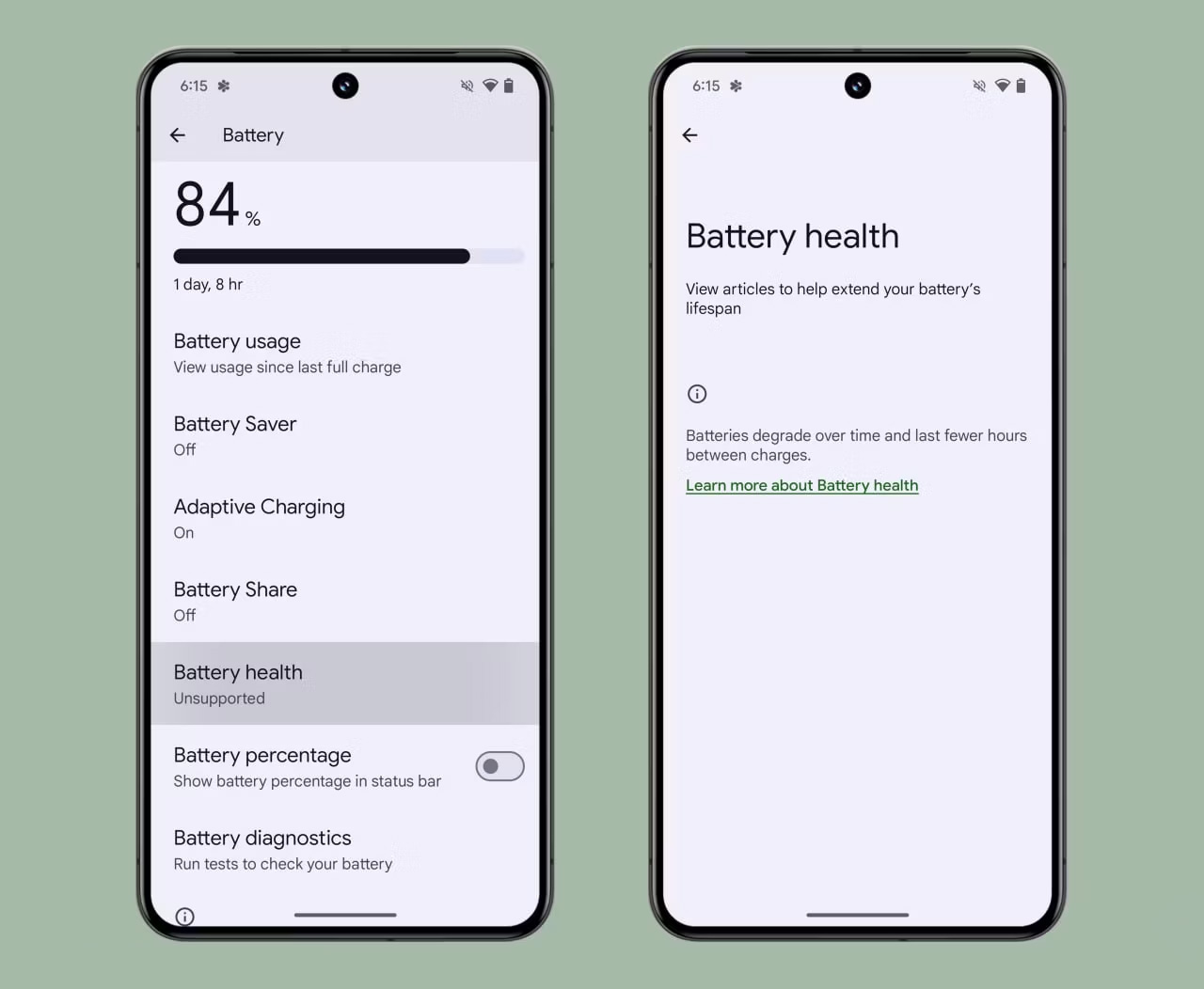 Tính năng theo dõi tình trạng pin hoàn toàn mới trên Android 15 Tính năng theo dõi tình trạng pin hoàn toàn mới trên Android 15