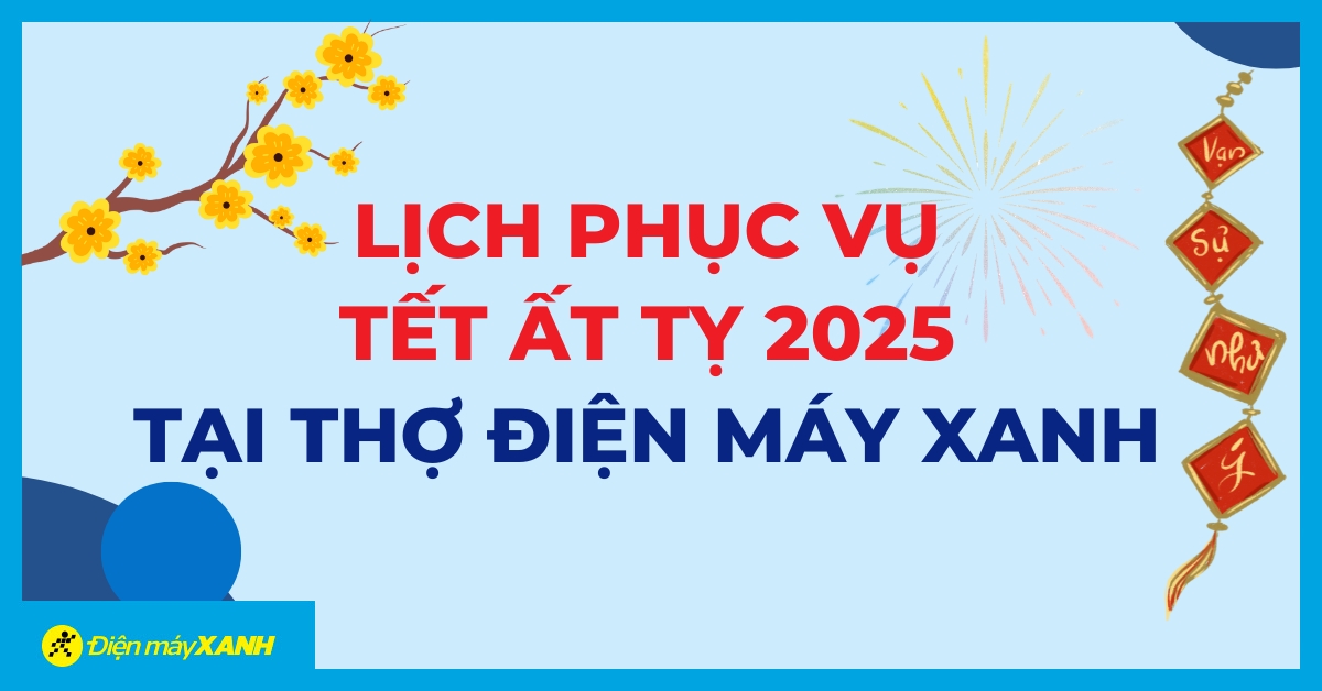 Lịch Phục Vụ Tết Ất Tỵ 2025 Tại Thợ Điện Máy Xanh