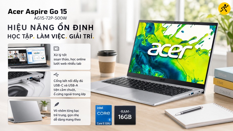Laptop Acer Aspire Go 15 AG15-72P-500W