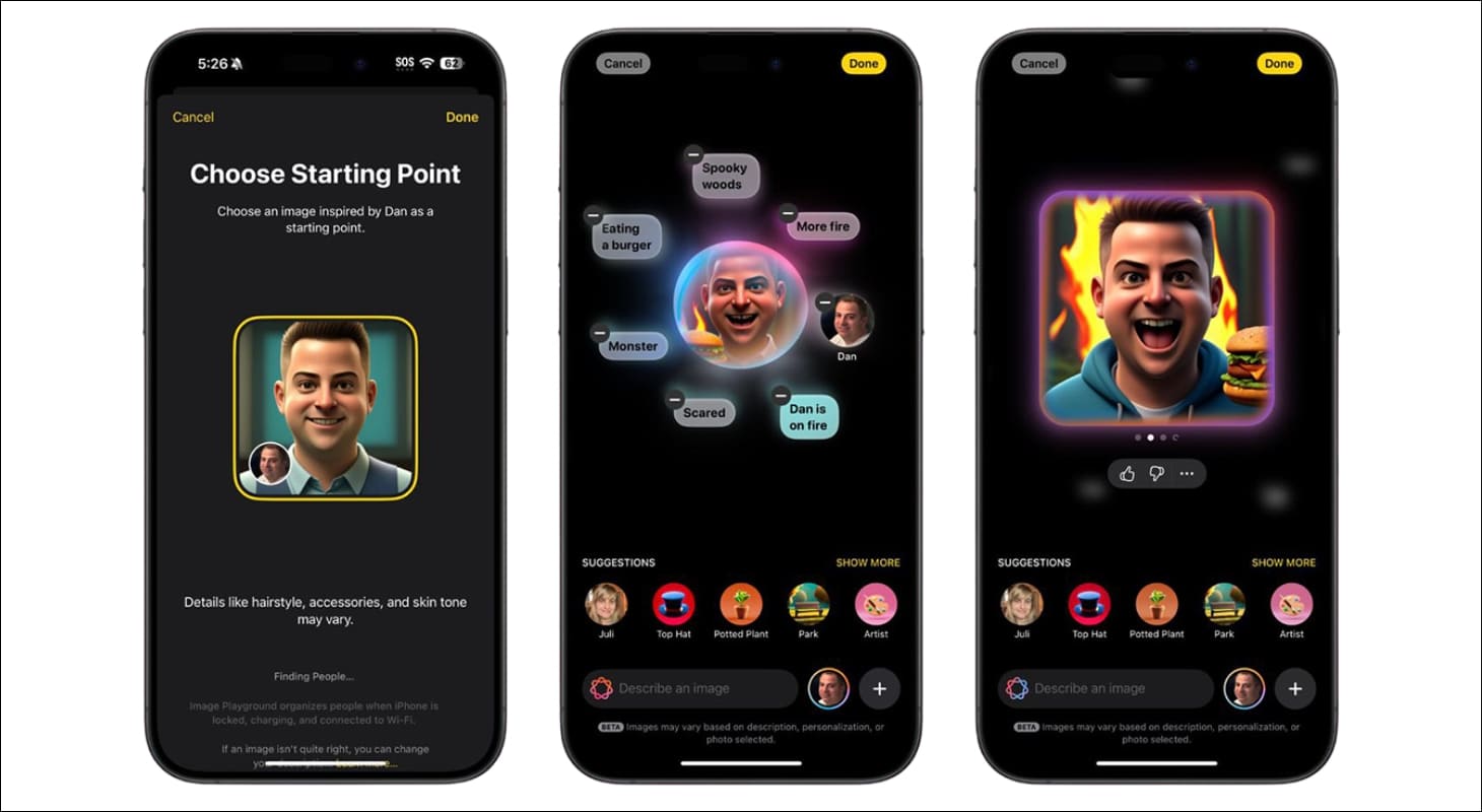 Image Playground là công cụ AI trên iPhone 16 cho phép bạn thỏa sức sáng tạo hình ảnh, emoji