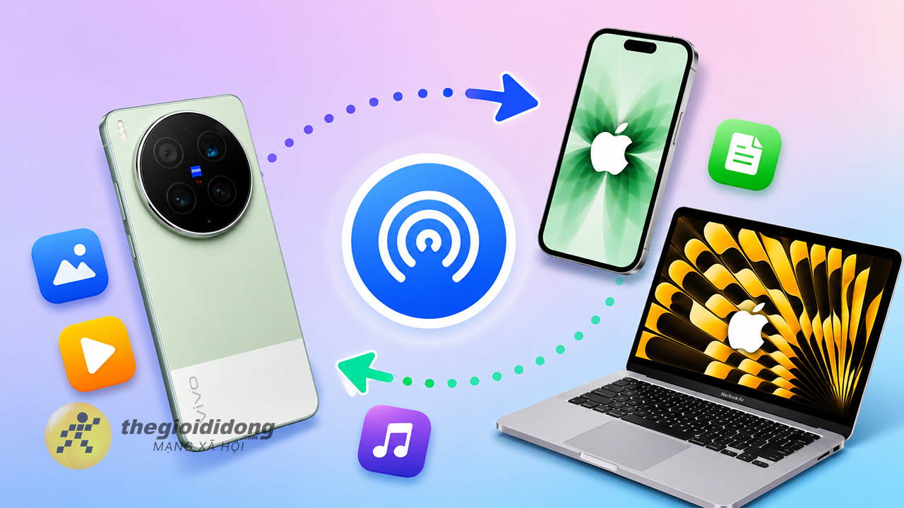 Cách airdrop từ vivo sang iPhone và Macbook Cách airdrop từ vivo sang iPhone và Macbook