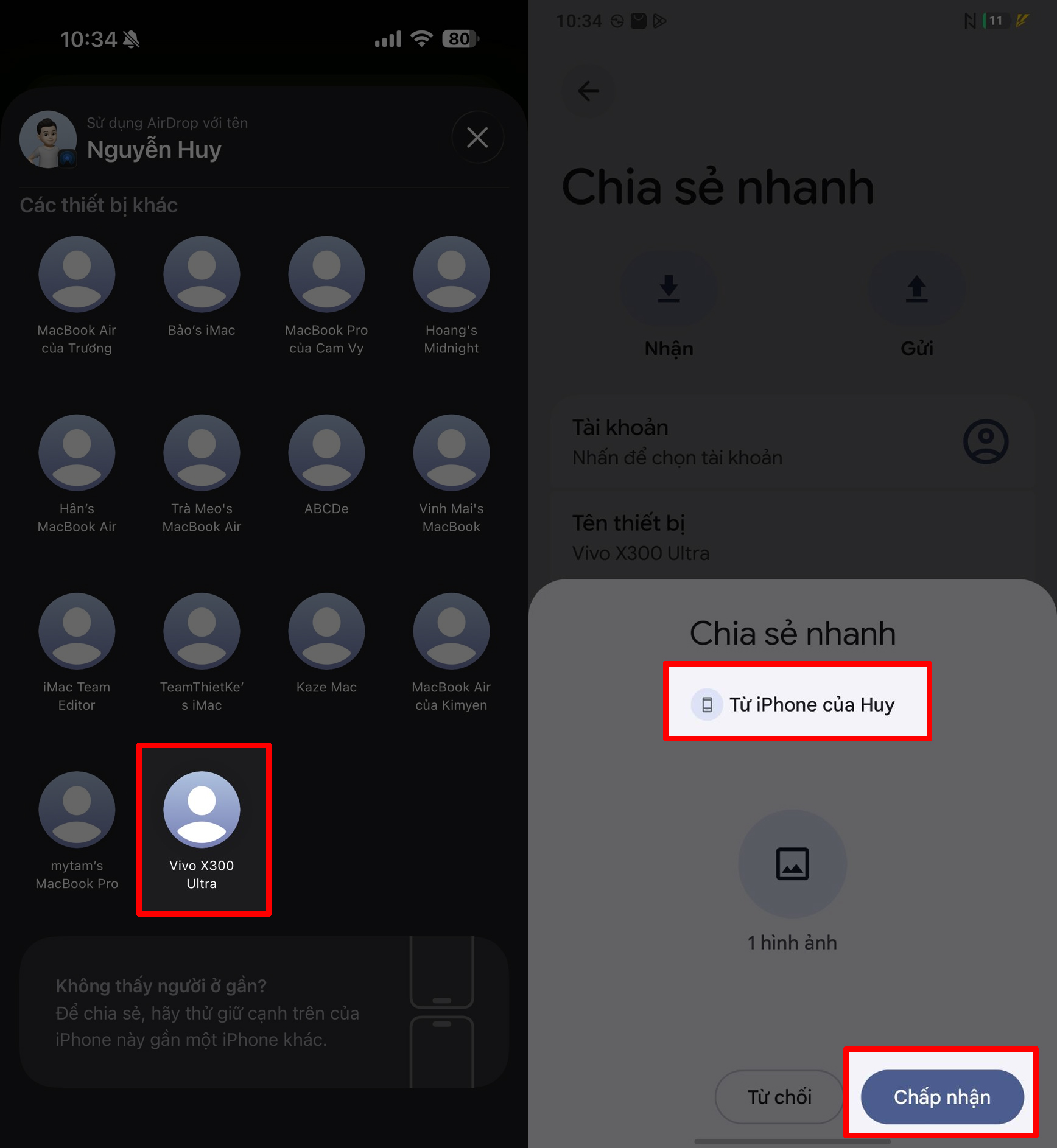 Cách airdrop từ vivo sang iPhone Macbook và ngược lại Cách airdrop từ vivo sang iPhone Macbook và ngược lại