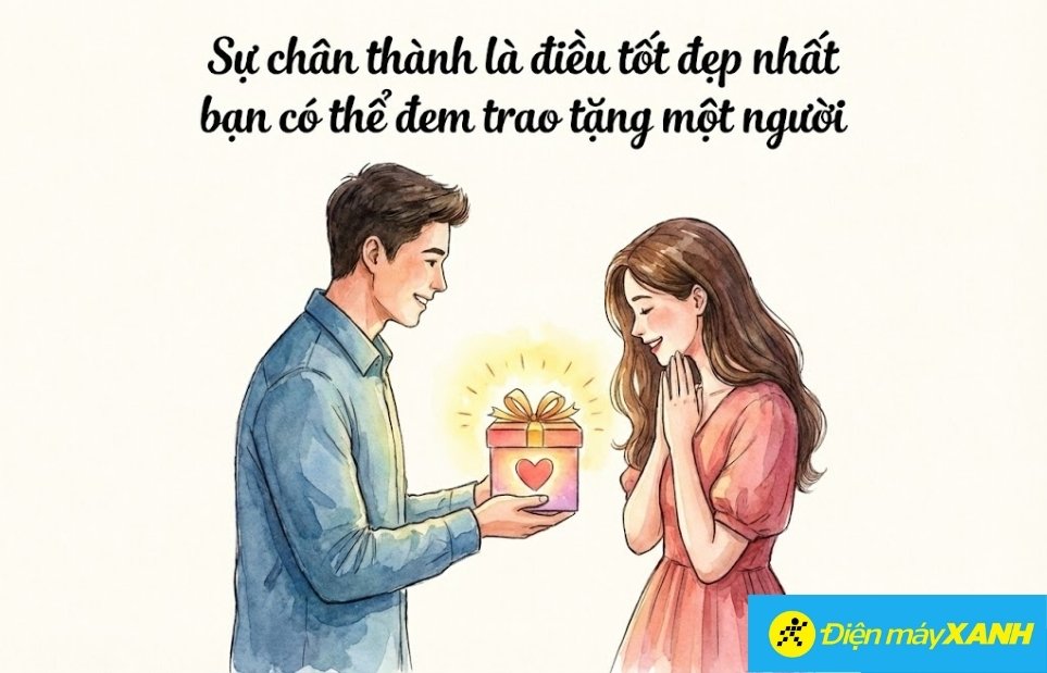 Sự chân thành là điều tốt đẹp nhất bạn có thể đem trao tặng một người