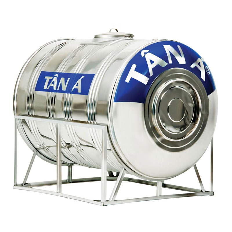 Bồn nước inox ngang 1500 lít Tân Á BI-TA-1500N dạng ngang lắp đặt vững chãi trên mái nhà cao tầng