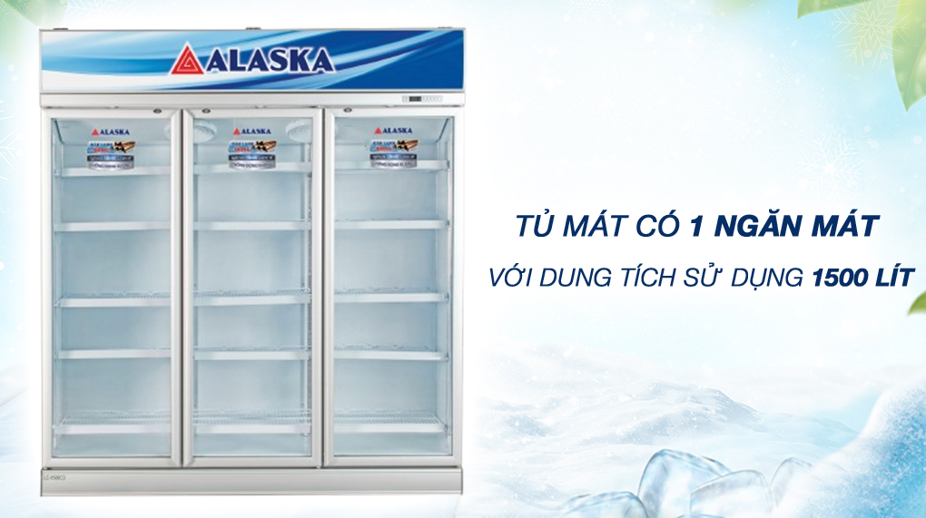 Tủ mát Alaska 3 cửa công suất lớn đáp ứng nhu cầu trưng bày siêu thị quy mô rộng Tủ mát Alaska 3 cửa công suất lớn đáp ứng nhu cầu trưng bày siêu thị quy mô rộng