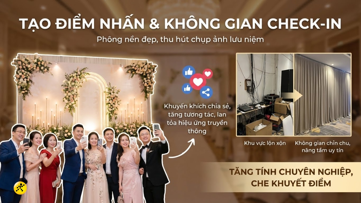 Tạo điểm nhấn v&agrave; kh&ocirc;ng gian check-in