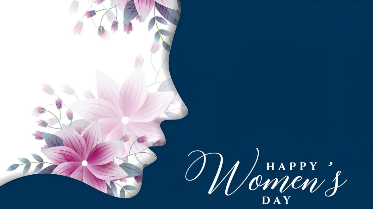 Mẫu background 8/3 tone xanh đẹp 1 Mẫu background 8/3 tone xanh đẹp 1