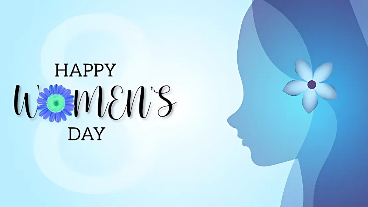 Mẫu background 8/3 tone xanh đẹp 5 Mẫu background 8/3 tone xanh đẹp 5