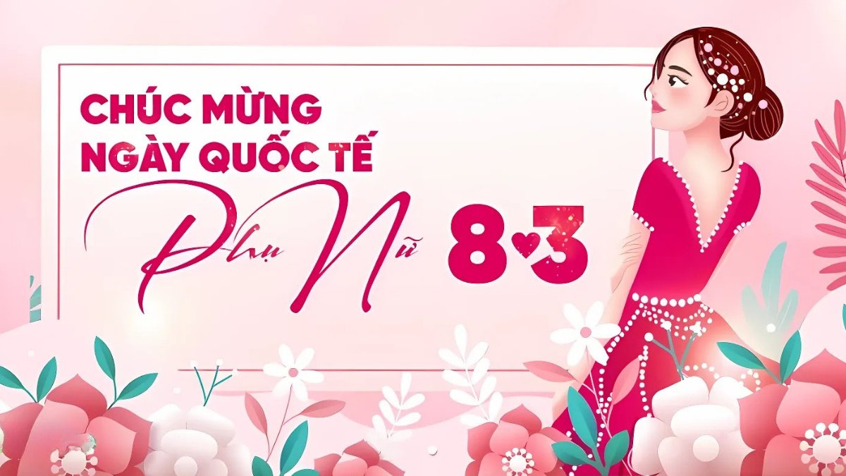 Mẫu background 8/3 dễ thương 2 Mẫu background 8/3 dễ thương 2