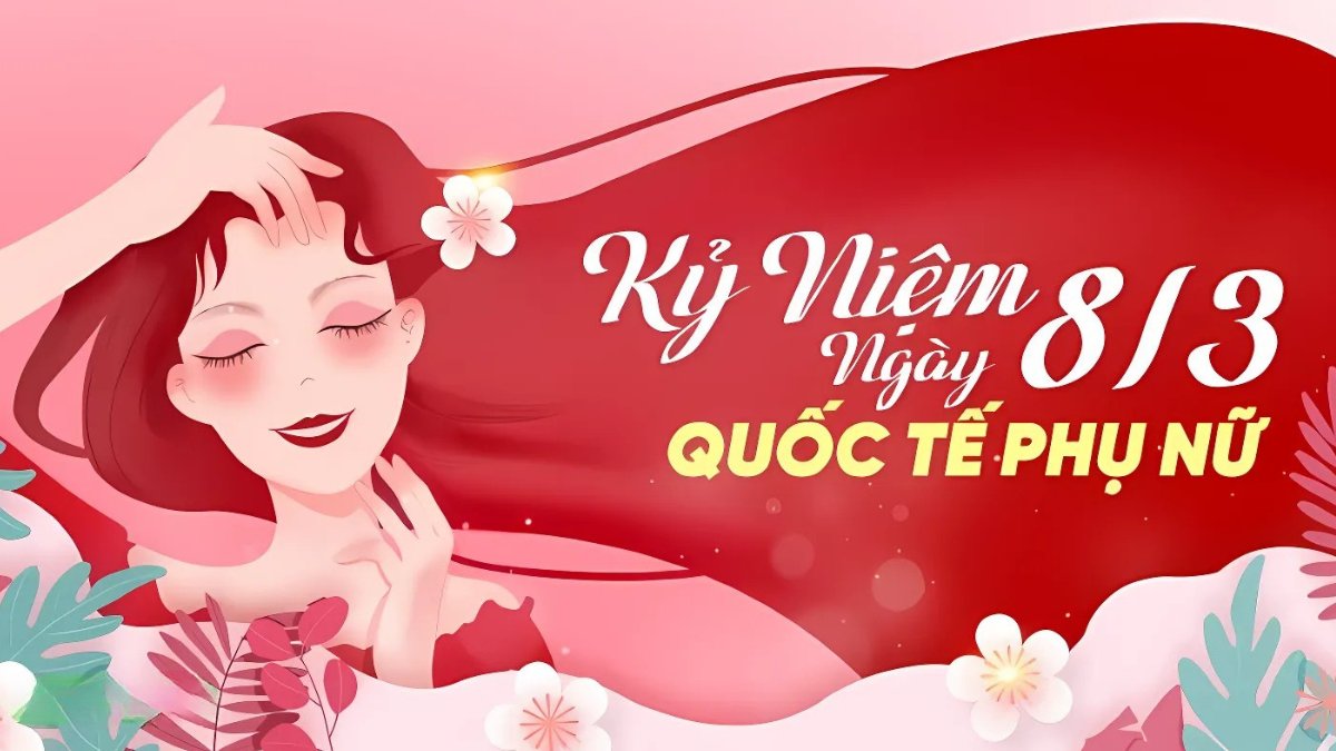 Mẫu background 8/3 dễ thương 4 Mẫu background 8/3 dễ thương 4