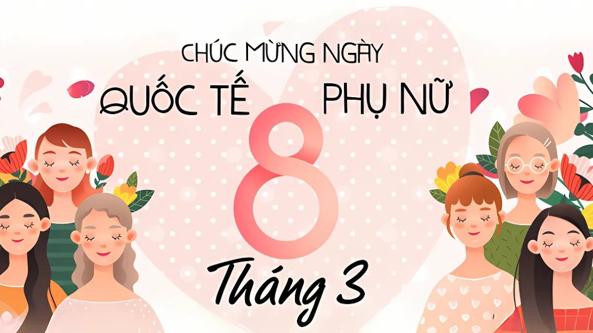 Mẫu background 8/3 dễ thương 8 Mẫu background 8/3 dễ thương 8
