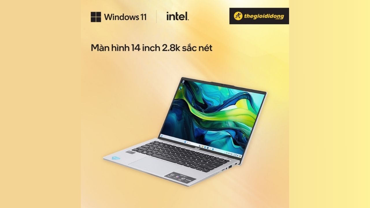 Acer Swift Go 14 AI SFG14 73 71ZX chính là giải pháp cho nhu cầu laptop đa năng