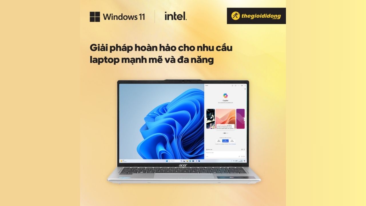 Acer Swift Go 14 AI SFG14 73 71ZX chính là giải pháp cho nhu cầu laptop đa năng